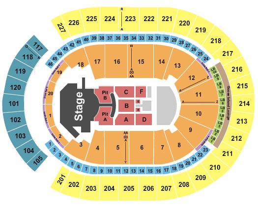 T-Mobile Arena John Fogerty Seating Chart